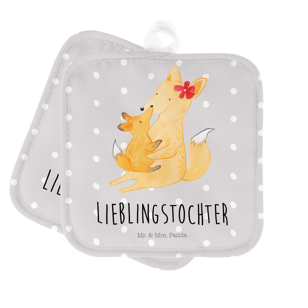 2er Set Topflappen  Fuchs Mama & Kind Topflappen, Topfuntersetzer, Ofenhandschuh, Topflappen Set, Topflappen lustig, Topflappen mit Spruch, Familie, Vatertag, Muttertag, Bruder, Schwester, Mama, Papa, Oma, Opa, Mutter, Tochter, Lieblingstochter, Beste Tochter, Geschenk