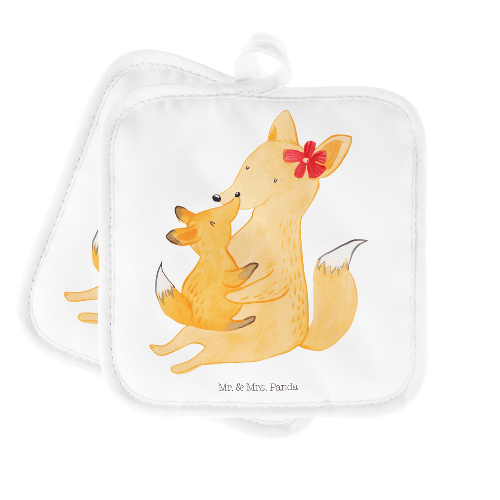 2er Set Topflappen  Fuchs Mama & Kind Topflappen, Topfuntersetzer, Ofenhandschuh, Topflappen Set, Topflappen lustig, Topflappen mit Spruch, Familie, Vatertag, Muttertag, Bruder, Schwester, Mama, Papa, Oma, Opa, Mutter, Tochter, Lieblingstochter, Beste Tochter, Geschenk