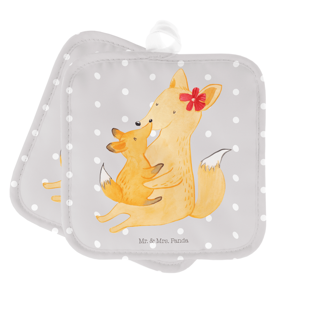 2er Set Topflappen  Fuchs Mama & Kind Topflappen, Topfuntersetzer, Ofenhandschuh, Topflappen Set, Topflappen lustig, Topflappen mit Spruch, Familie, Vatertag, Muttertag, Bruder, Schwester, Mama, Papa, Oma, Opa, Mutter, Tochter, Lieblingstochter, Beste Tochter, Geschenk