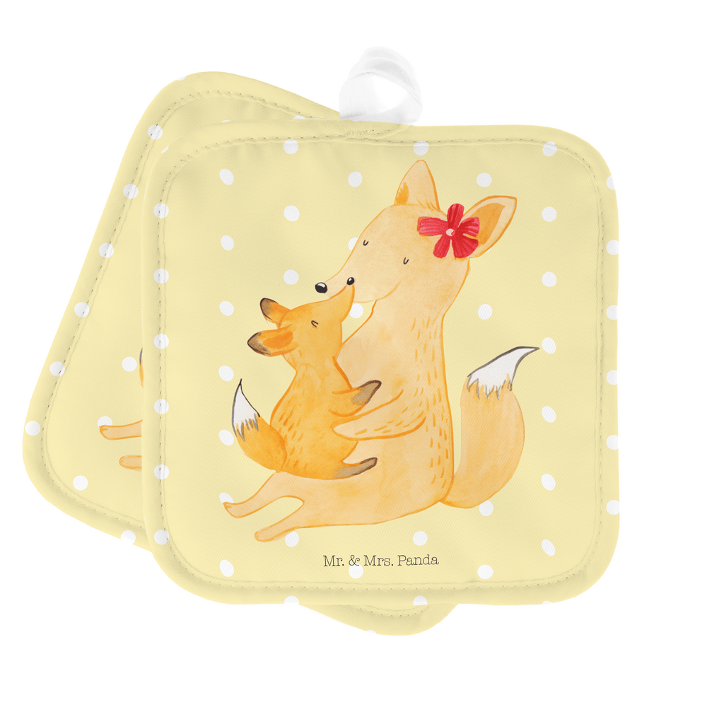 2er Set Topflappen  Fuchs Mama & Kind Topflappen, Topfuntersetzer, Ofenhandschuh, Topflappen Set, Topflappen lustig, Topflappen mit Spruch, Familie, Vatertag, Muttertag, Bruder, Schwester, Mama, Papa, Oma, Opa, Mutter, Tochter, Lieblingstochter, Beste Tochter, Geschenk