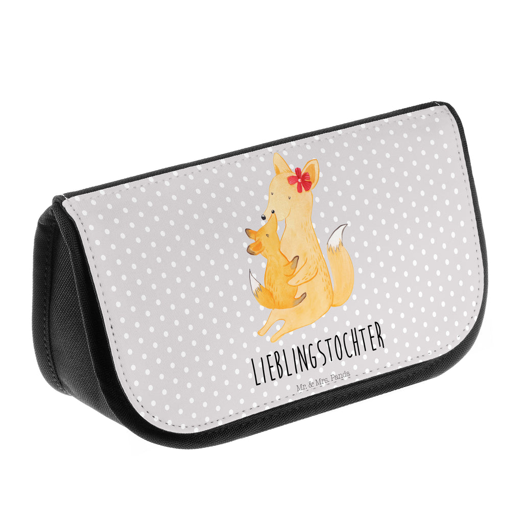 Kosmetiktasche Fuchs Mama & Kind Kosmetikbeutel, Kulturtasche, Kulturbeutel, Schminktasche, Make-Up Tasche, Familie, Vatertag, Muttertag, Bruder, Schwester, Mama, Papa, Oma, Opa, Mutter, Tochter, Lieblingstochter, Beste Tochter, Geschenk