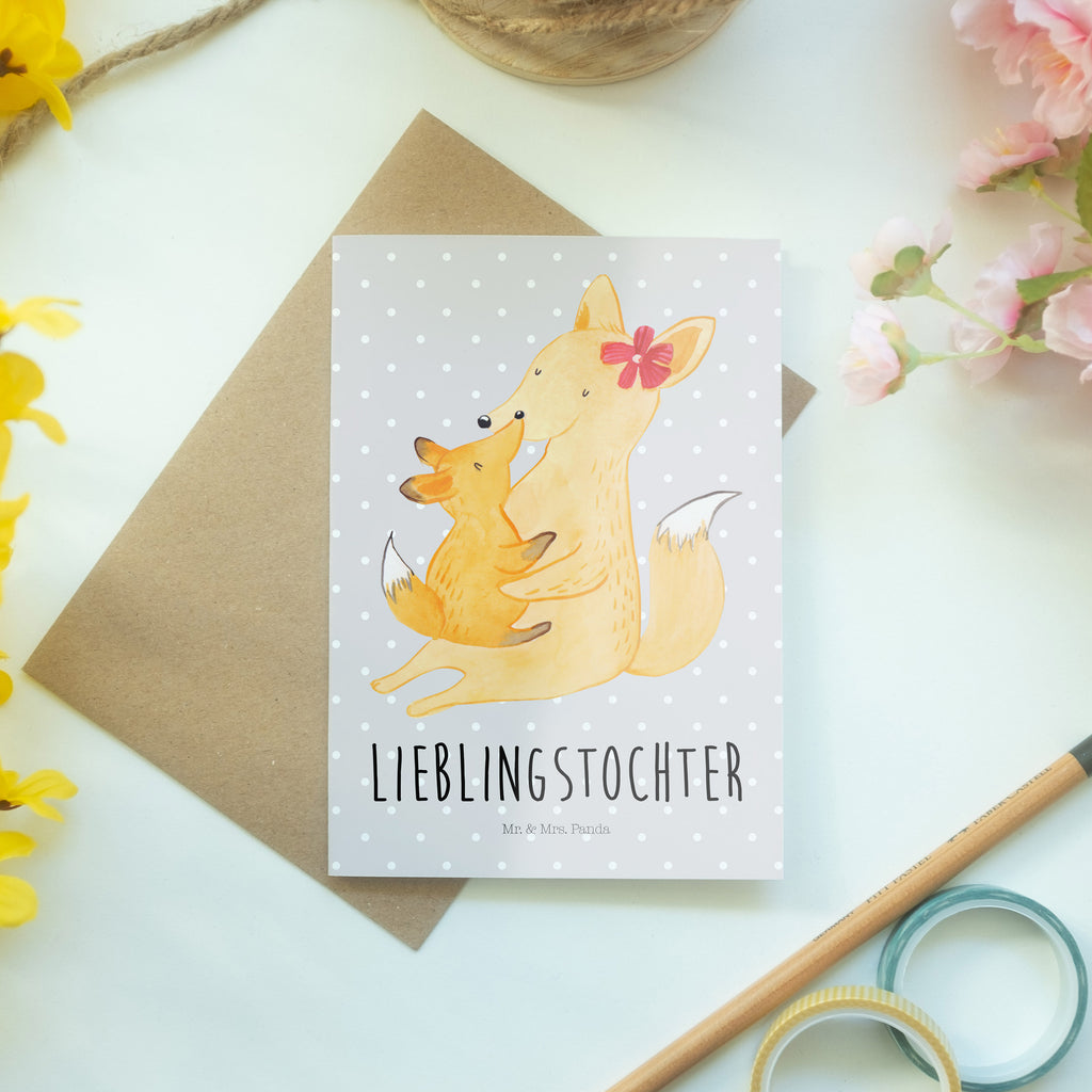 Grußkarte Fuchs Mama & Kind Klappkarte, Einladungskarte, Glückwunschkarte, Hochzeitskarte, Geburtstagskarte, Karte, Familie, Vatertag, Muttertag, Bruder, Schwester, Mama, Papa, Oma, Opa, Mutter, Tochter, Lieblingstochter, Beste Tochter, Geschenk