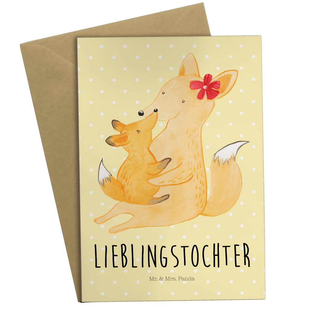 Grußkarte Fuchs Mama & Kind Klappkarte, Einladungskarte, Glückwunschkarte, Hochzeitskarte, Geburtstagskarte, Karte, Familie, Vatertag, Muttertag, Bruder, Schwester, Mama, Papa, Oma, Opa, Mutter, Tochter, Lieblingstochter, Beste Tochter, Geschenk