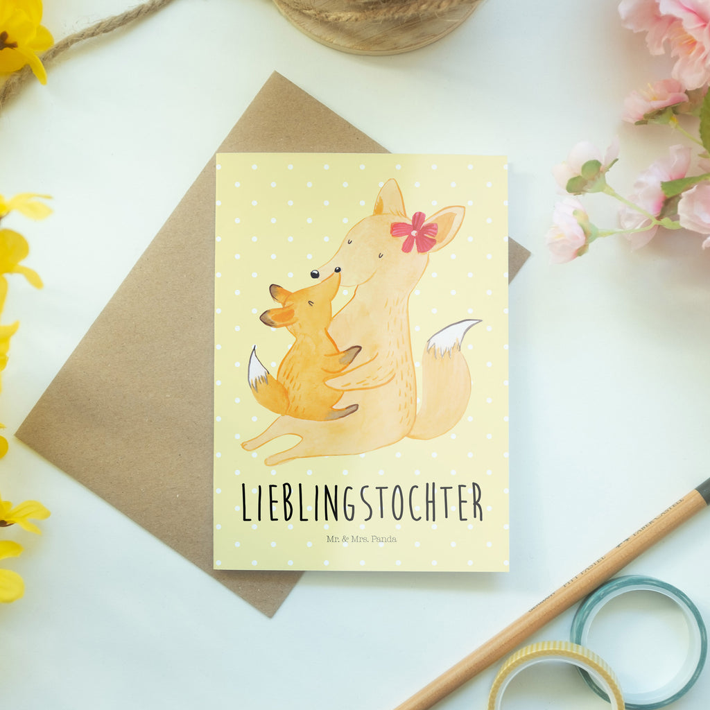 Grußkarte Fuchs Mama & Kind Klappkarte, Einladungskarte, Glückwunschkarte, Hochzeitskarte, Geburtstagskarte, Karte, Familie, Vatertag, Muttertag, Bruder, Schwester, Mama, Papa, Oma, Opa, Mutter, Tochter, Lieblingstochter, Beste Tochter, Geschenk