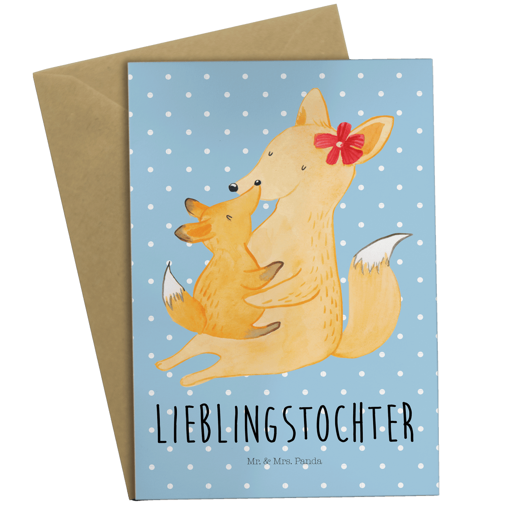 Grußkarte Fuchs Mama & Kind Klappkarte, Einladungskarte, Glückwunschkarte, Hochzeitskarte, Geburtstagskarte, Karte, Familie, Vatertag, Muttertag, Bruder, Schwester, Mama, Papa, Oma, Opa, Mutter, Tochter, Lieblingstochter, Beste Tochter, Geschenk