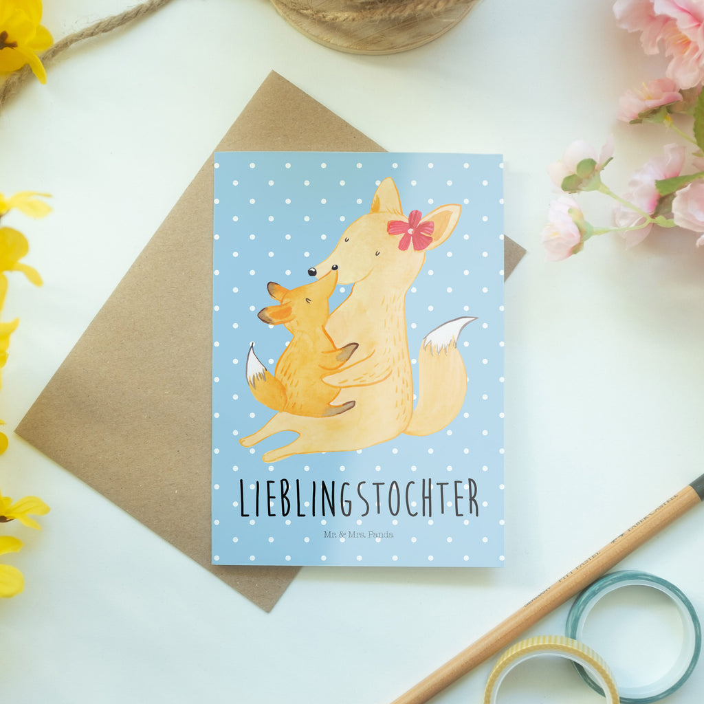 Grußkarte Fuchs Mama & Kind Klappkarte, Einladungskarte, Glückwunschkarte, Hochzeitskarte, Geburtstagskarte, Karte, Familie, Vatertag, Muttertag, Bruder, Schwester, Mama, Papa, Oma, Opa, Mutter, Tochter, Lieblingstochter, Beste Tochter, Geschenk