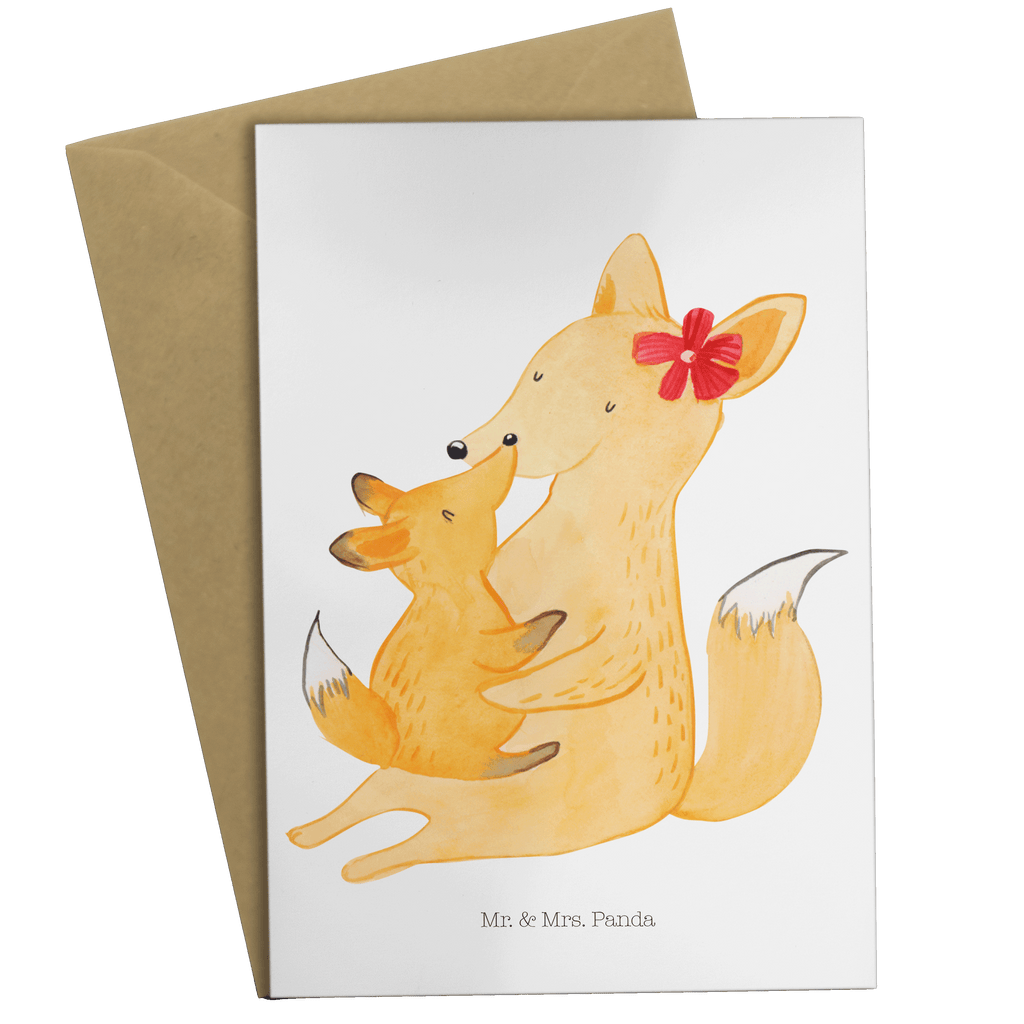 Grußkarte Fuchs Mama & Kind Klappkarte, Einladungskarte, Glückwunschkarte, Hochzeitskarte, Geburtstagskarte, Karte, Familie, Vatertag, Muttertag, Bruder, Schwester, Mama, Papa, Oma, Opa, Mutter, Tochter, Lieblingstochter, Beste Tochter, Geschenk
