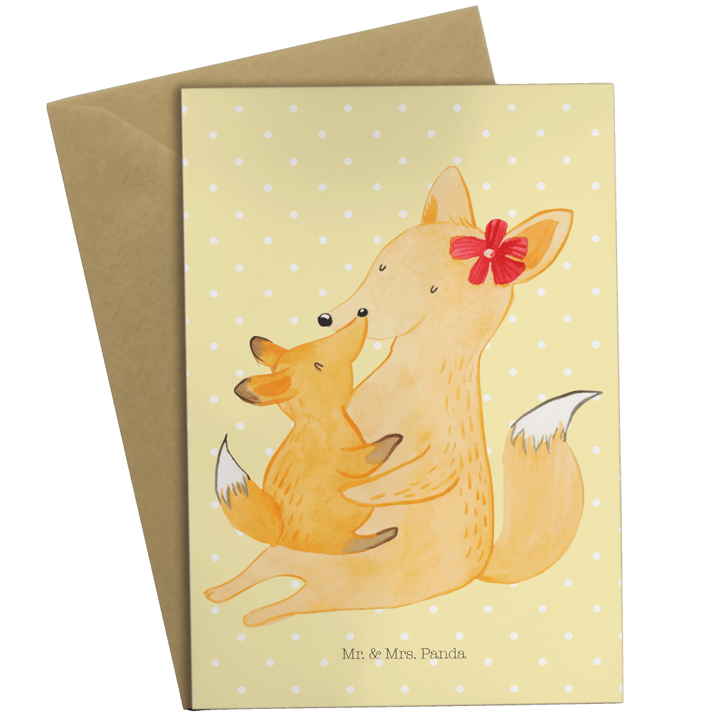 Grußkarte Fuchs Mama & Kind Klappkarte, Einladungskarte, Glückwunschkarte, Hochzeitskarte, Geburtstagskarte, Karte, Familie, Vatertag, Muttertag, Bruder, Schwester, Mama, Papa, Oma, Opa, Mutter, Tochter, Lieblingstochter, Beste Tochter, Geschenk