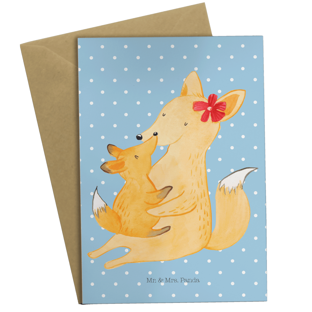 Grußkarte Fuchs Mama & Kind Klappkarte, Einladungskarte, Glückwunschkarte, Hochzeitskarte, Geburtstagskarte, Karte, Familie, Vatertag, Muttertag, Bruder, Schwester, Mama, Papa, Oma, Opa, Mutter, Tochter, Lieblingstochter, Beste Tochter, Geschenk