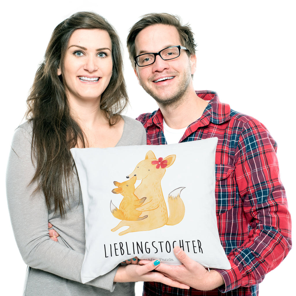 40x40 Kissen Fuchs Mama & Kind Kissenhülle, Kopfkissen, Sofakissen, Dekokissen, Motivkissen, Familie, Vatertag, Muttertag, Bruder, Schwester, Mama, Papa, Oma, Opa, Mutter, Tochter, Lieblingstochter, Beste Tochter, Geschenk