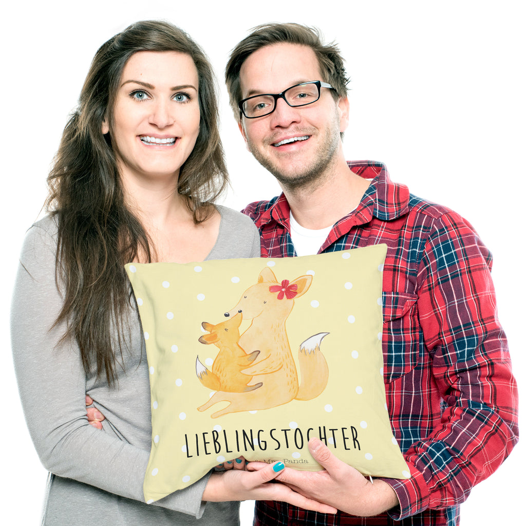 40x40 Kissen Fuchs Mama & Kind Kissenhülle, Kopfkissen, Sofakissen, Dekokissen, Motivkissen, Familie, Vatertag, Muttertag, Bruder, Schwester, Mama, Papa, Oma, Opa, Mutter, Tochter, Lieblingstochter, Beste Tochter, Geschenk
