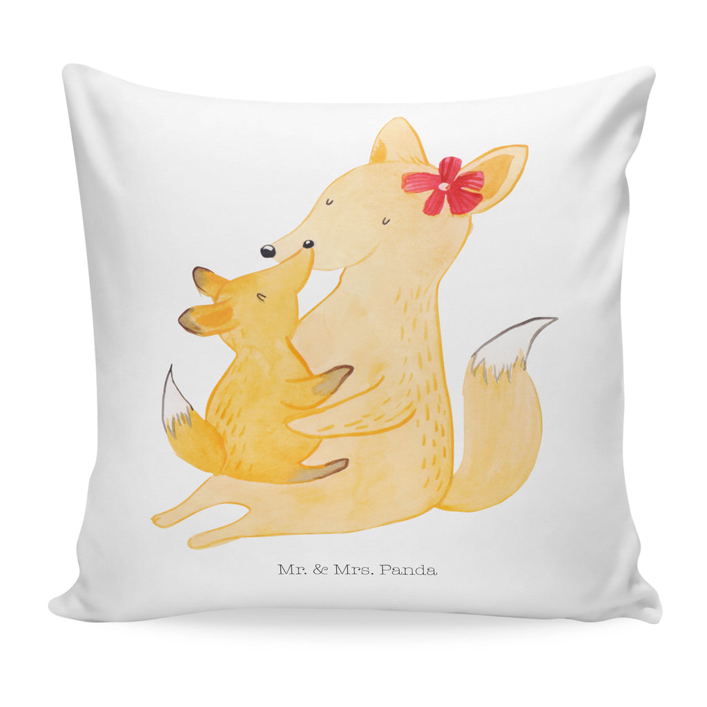 40x40 Kissen Fuchs Mama & Kind Kissenhülle, Kopfkissen, Sofakissen, Dekokissen, Motivkissen, Familie, Vatertag, Muttertag, Bruder, Schwester, Mama, Papa, Oma, Opa, Mutter, Tochter, Lieblingstochter, Beste Tochter, Geschenk