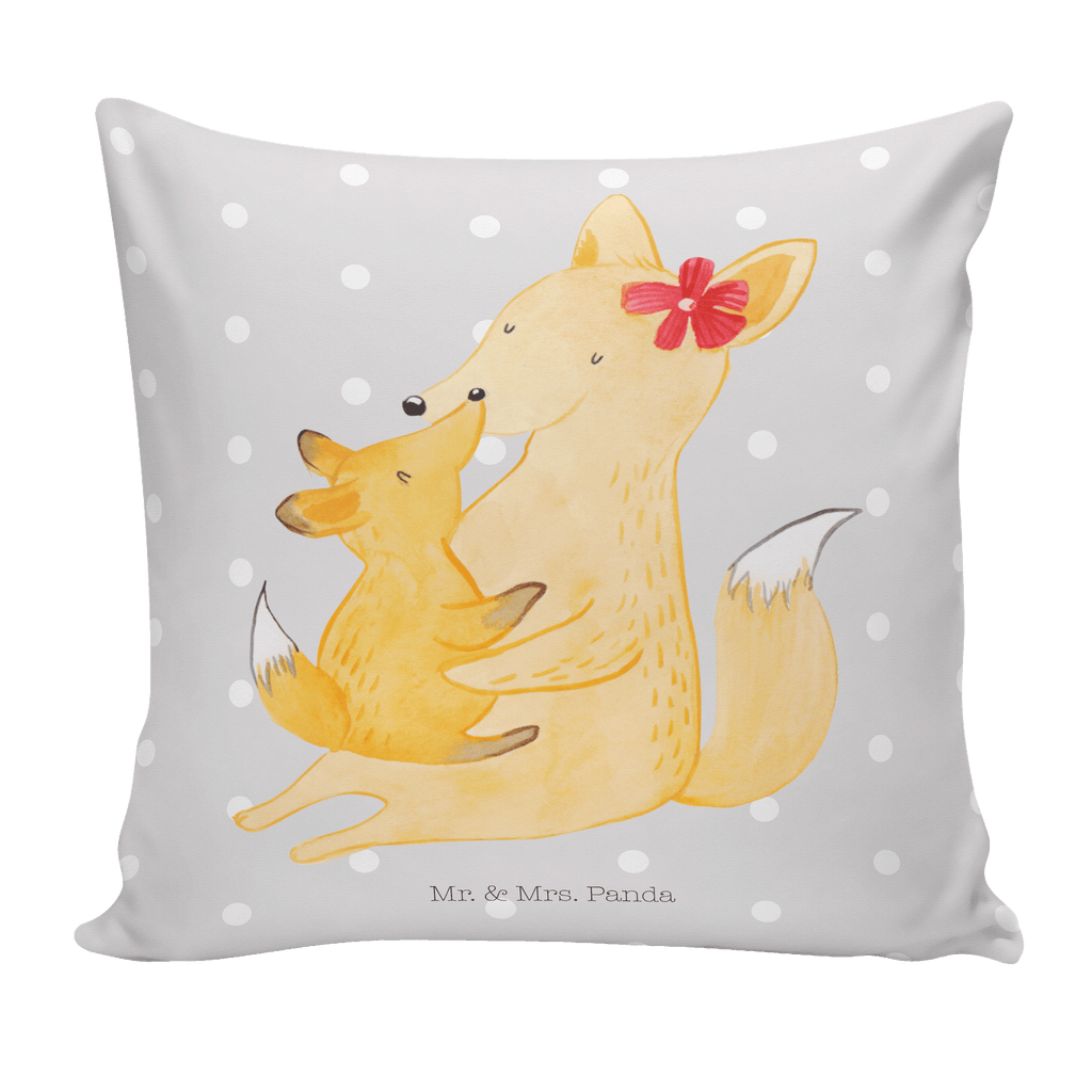 40x40 Kissen Fuchs Mama & Kind Kissenhülle, Kopfkissen, Sofakissen, Dekokissen, Motivkissen, Familie, Vatertag, Muttertag, Bruder, Schwester, Mama, Papa, Oma, Opa, Mutter, Tochter, Lieblingstochter, Beste Tochter, Geschenk