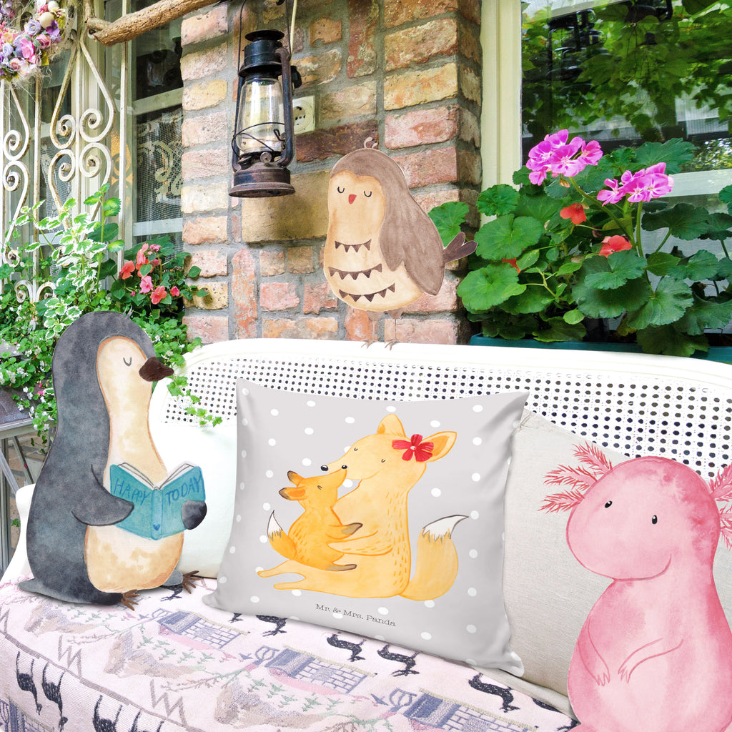 40x40 Kissen Fuchs Mama & Kind Kissenhülle, Kopfkissen, Sofakissen, Dekokissen, Motivkissen, Familie, Vatertag, Muttertag, Bruder, Schwester, Mama, Papa, Oma, Opa, Mutter, Tochter, Lieblingstochter, Beste Tochter, Geschenk