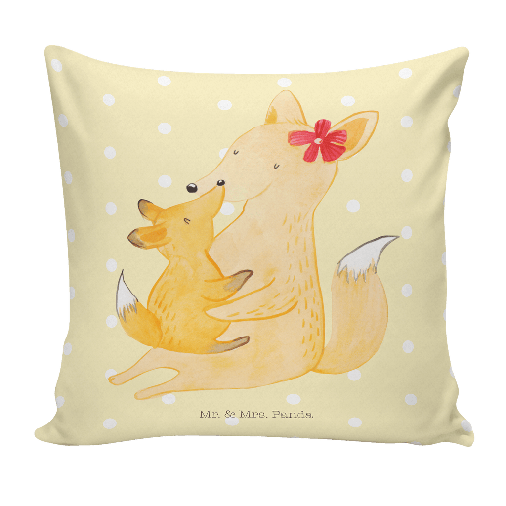 40x40 Kissen Fuchs Mama & Kind Kissenhülle, Kopfkissen, Sofakissen, Dekokissen, Motivkissen, Familie, Vatertag, Muttertag, Bruder, Schwester, Mama, Papa, Oma, Opa, Mutter, Tochter, Lieblingstochter, Beste Tochter, Geschenk