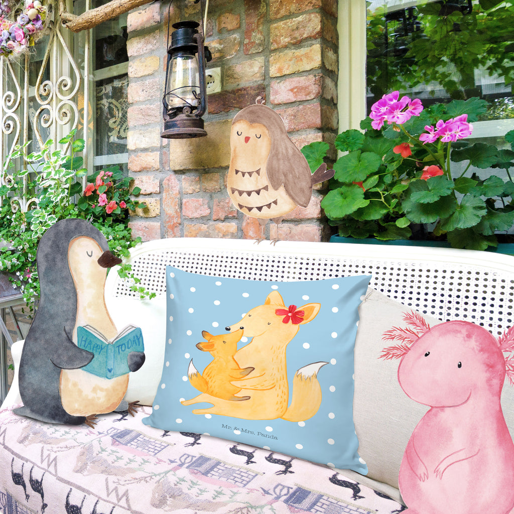 40x40 Kissen Fuchs Mama & Kind Kissenhülle, Kopfkissen, Sofakissen, Dekokissen, Motivkissen, Familie, Vatertag, Muttertag, Bruder, Schwester, Mama, Papa, Oma, Opa, Mutter, Tochter, Lieblingstochter, Beste Tochter, Geschenk
