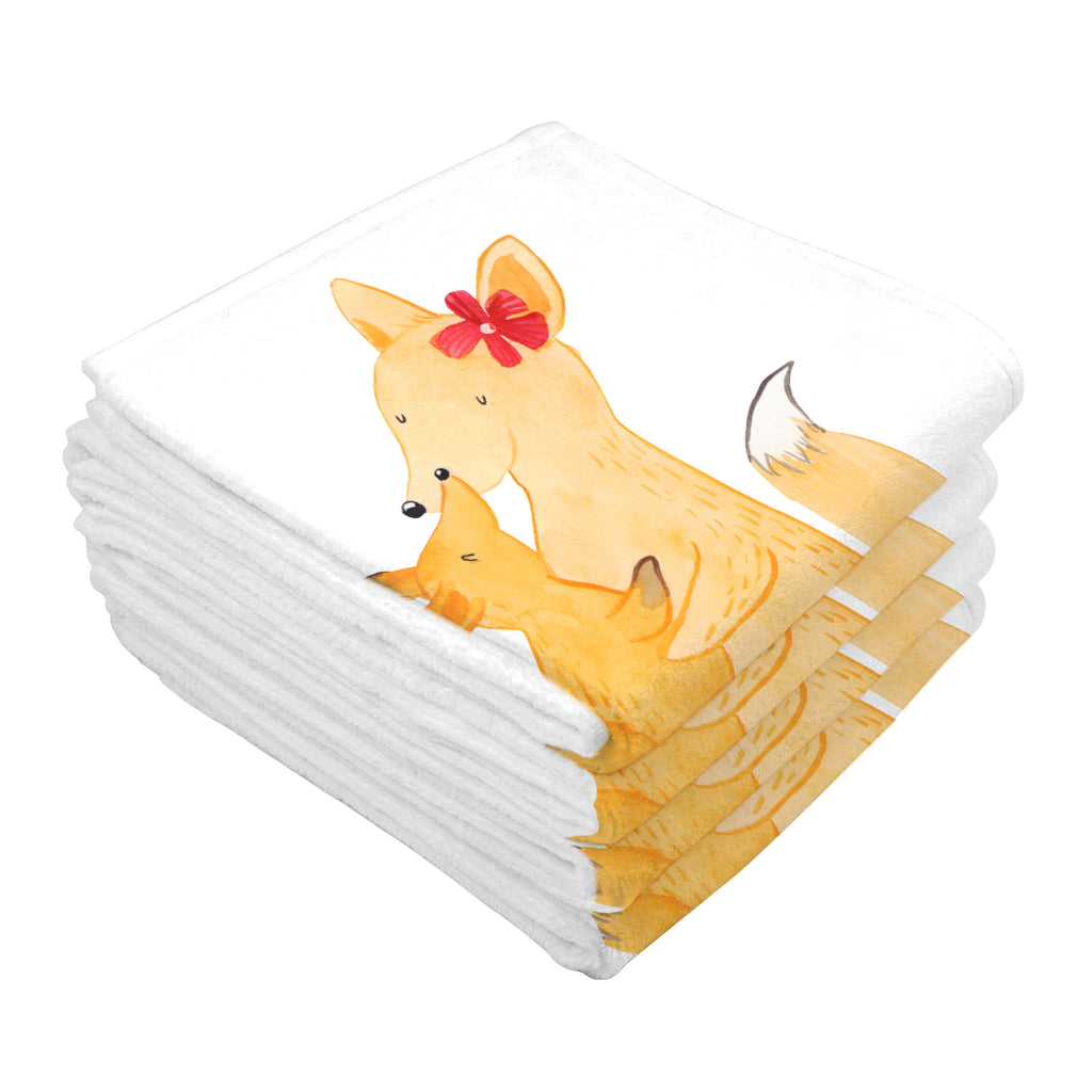 Gäste Handtuch Fuchs Mama & Kind Gästetuch, Reisehandtuch, Sport Handtuch, Frottier, Kinder Handtuch, Familie, Vatertag, Muttertag, Bruder, Schwester, Mama, Papa, Oma, Opa, Mutter, Tochter, Lieblingstochter, Beste Tochter, Geschenk