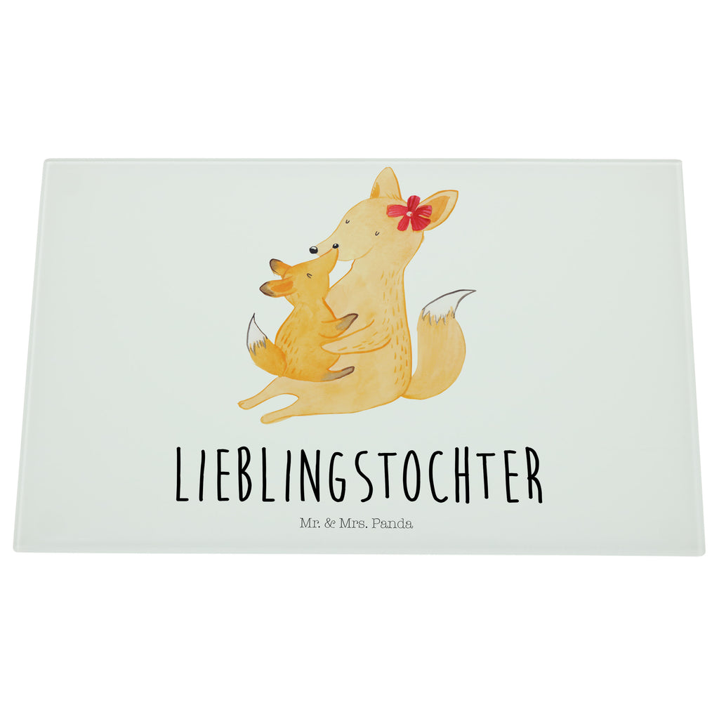 Medium Glas Schneidbrett Fuchs Mama & Kind Glasschneidebrett, Schneidebrett, Familie, Vatertag, Muttertag, Bruder, Schwester, Mama, Papa, Oma, Opa, Mutter, Tochter, Lieblingstochter, Beste Tochter, Geschenk