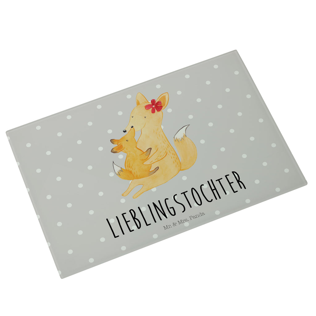 Medium Glas Schneidbrett Fuchs Mama & Kind Glasschneidebrett, Schneidebrett, Familie, Vatertag, Muttertag, Bruder, Schwester, Mama, Papa, Oma, Opa, Mutter, Tochter, Lieblingstochter, Beste Tochter, Geschenk
