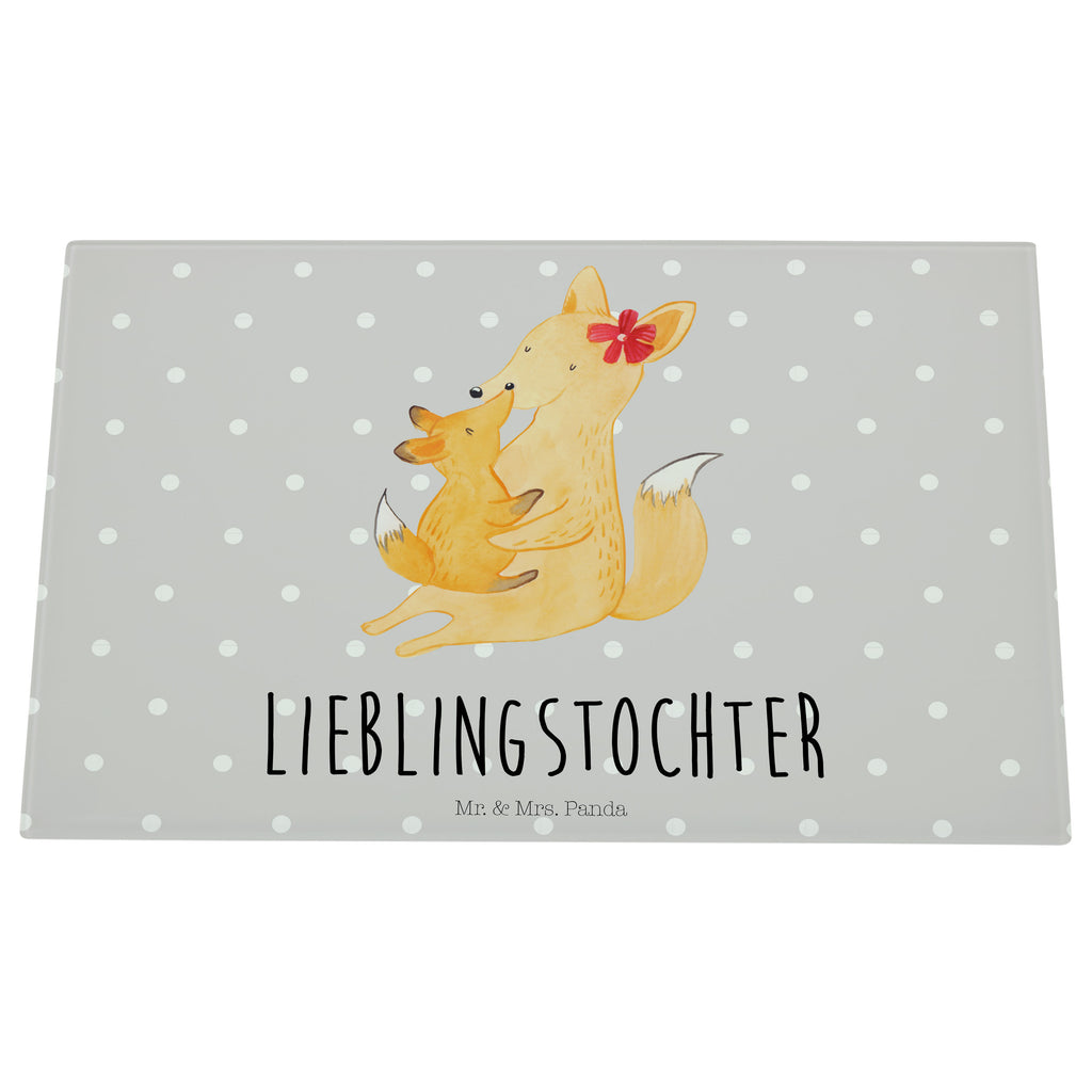 Medium Glas Schneidbrett Fuchs Mama & Kind Glasschneidebrett, Schneidebrett, Familie, Vatertag, Muttertag, Bruder, Schwester, Mama, Papa, Oma, Opa, Mutter, Tochter, Lieblingstochter, Beste Tochter, Geschenk