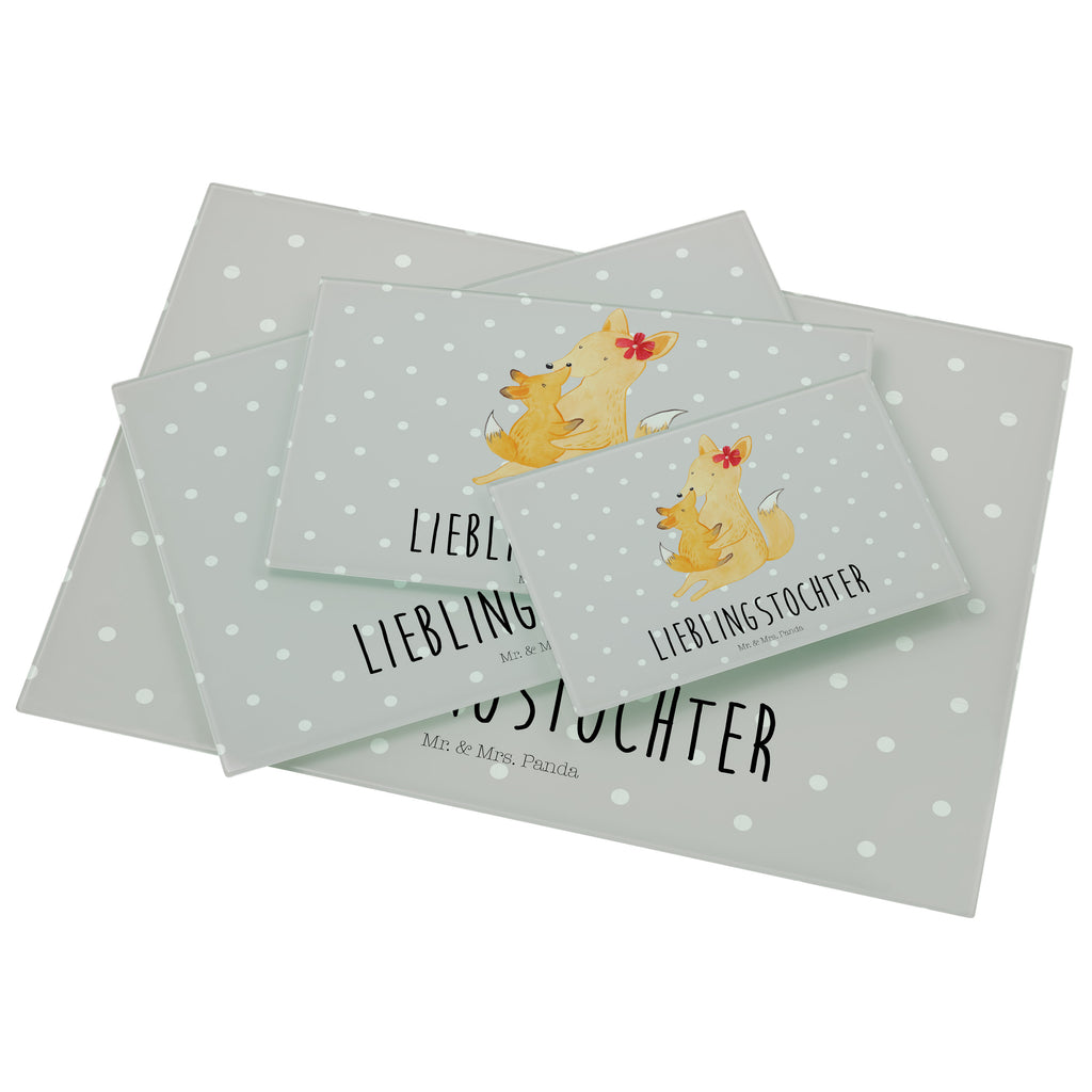 Medium Glas Schneidbrett Fuchs Mama & Kind Glasschneidebrett, Schneidebrett, Familie, Vatertag, Muttertag, Bruder, Schwester, Mama, Papa, Oma, Opa, Mutter, Tochter, Lieblingstochter, Beste Tochter, Geschenk