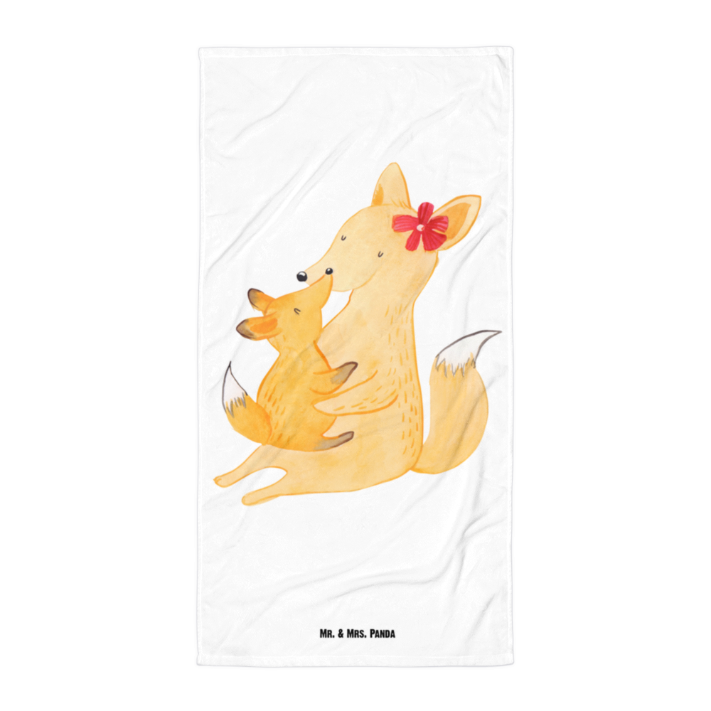 XL Badehandtuch Fuchs Mama & Kind Handtuch, Badetuch, Duschtuch, Strandtuch, Saunatuch, Familie, Vatertag, Muttertag, Bruder, Schwester, Mama, Papa, Oma, Opa, Mutter, Tochter, Lieblingstochter, Beste Tochter, Geschenk