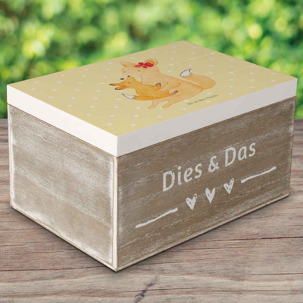 Holzkiste Fuchs Mama & Kind Holzkiste, Kiste, Schatzkiste, Truhe, Schatulle, XXL, Erinnerungsbox, Erinnerungskiste, Dekokiste, Aufbewahrungsbox, Familie, Vatertag, Muttertag, Bruder, Schwester, Mama, Papa, Oma, Opa, Mutter, Tochter, Lieblingstochter, Beste Tochter, Geschenk