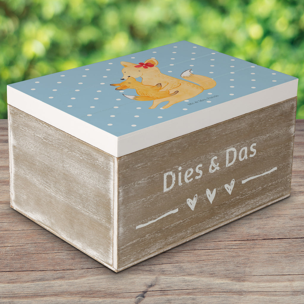 Holzkiste Fuchs Mama & Kind Holzkiste, Kiste, Schatzkiste, Truhe, Schatulle, XXL, Erinnerungsbox, Erinnerungskiste, Dekokiste, Aufbewahrungsbox, Familie, Vatertag, Muttertag, Bruder, Schwester, Mama, Papa, Oma, Opa, Mutter, Tochter, Lieblingstochter, Beste Tochter, Geschenk