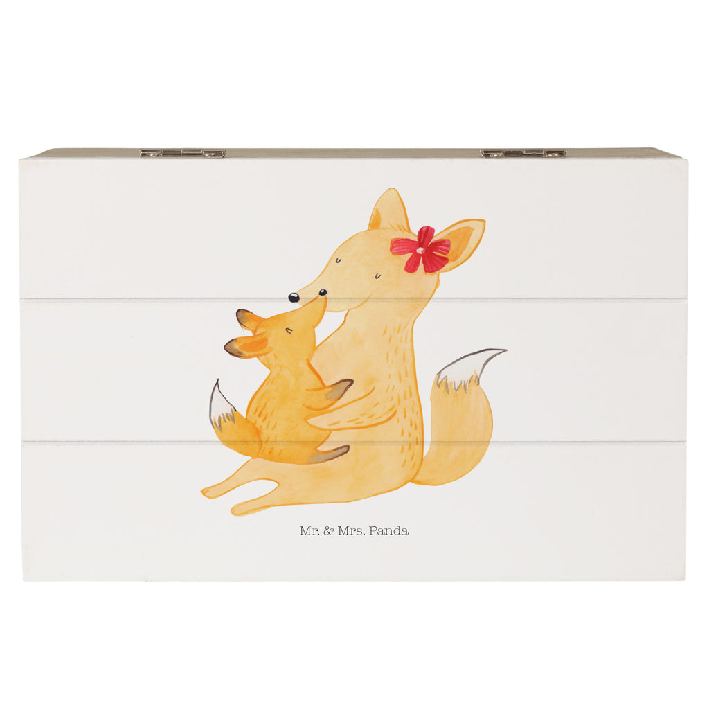Holzkiste Fuchs Mama & Kind Holzkiste, Kiste, Schatzkiste, Truhe, Schatulle, XXL, Erinnerungsbox, Erinnerungskiste, Dekokiste, Aufbewahrungsbox, Familie, Vatertag, Muttertag, Bruder, Schwester, Mama, Papa, Oma, Opa, Mutter, Tochter, Lieblingstochter, Beste Tochter, Geschenk