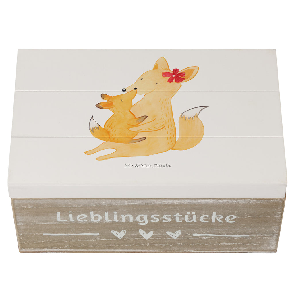 Holzkiste Fuchs Mama & Kind Holzkiste, Kiste, Schatzkiste, Truhe, Schatulle, XXL, Erinnerungsbox, Erinnerungskiste, Dekokiste, Aufbewahrungsbox, Familie, Vatertag, Muttertag, Bruder, Schwester, Mama, Papa, Oma, Opa, Mutter, Tochter, Lieblingstochter, Beste Tochter, Geschenk
