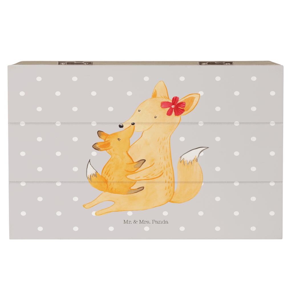Holzkiste Fuchs Mama & Kind Holzkiste, Kiste, Schatzkiste, Truhe, Schatulle, XXL, Erinnerungsbox, Erinnerungskiste, Dekokiste, Aufbewahrungsbox, Familie, Vatertag, Muttertag, Bruder, Schwester, Mama, Papa, Oma, Opa, Mutter, Tochter, Lieblingstochter, Beste Tochter, Geschenk