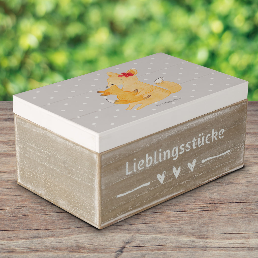 Holzkiste Fuchs Mama & Kind Holzkiste, Kiste, Schatzkiste, Truhe, Schatulle, XXL, Erinnerungsbox, Erinnerungskiste, Dekokiste, Aufbewahrungsbox, Familie, Vatertag, Muttertag, Bruder, Schwester, Mama, Papa, Oma, Opa, Mutter, Tochter, Lieblingstochter, Beste Tochter, Geschenk