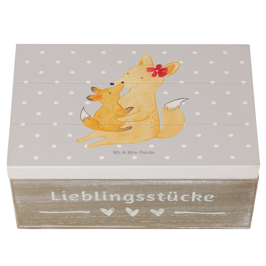 Holzkiste Fuchs Mama & Kind Holzkiste, Kiste, Schatzkiste, Truhe, Schatulle, XXL, Erinnerungsbox, Erinnerungskiste, Dekokiste, Aufbewahrungsbox, Familie, Vatertag, Muttertag, Bruder, Schwester, Mama, Papa, Oma, Opa, Mutter, Tochter, Lieblingstochter, Beste Tochter, Geschenk