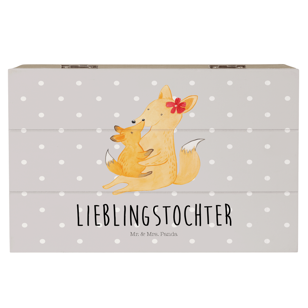 Holzkiste Fuchs Mama & Kind Holzkiste, Kiste, Schatzkiste, Truhe, Schatulle, XXL, Erinnerungsbox, Erinnerungskiste, Dekokiste, Aufbewahrungsbox, Familie, Vatertag, Muttertag, Bruder, Schwester, Mama, Papa, Oma, Opa, Mutter, Tochter, Lieblingstochter, Beste Tochter, Geschenk