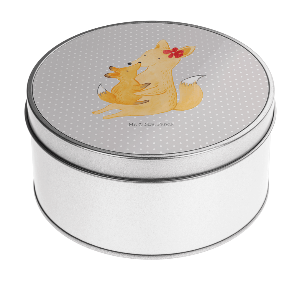 Blechdose rund Fuchs Mama & Kind Metalldose, Keksdose, Dose, Vorratsdose, Geschenkbox, Familie, Vatertag, Muttertag, Bruder, Schwester, Mama, Papa, Oma, Opa, Mutter, Tochter, Lieblingstochter, Beste Tochter, Geschenk