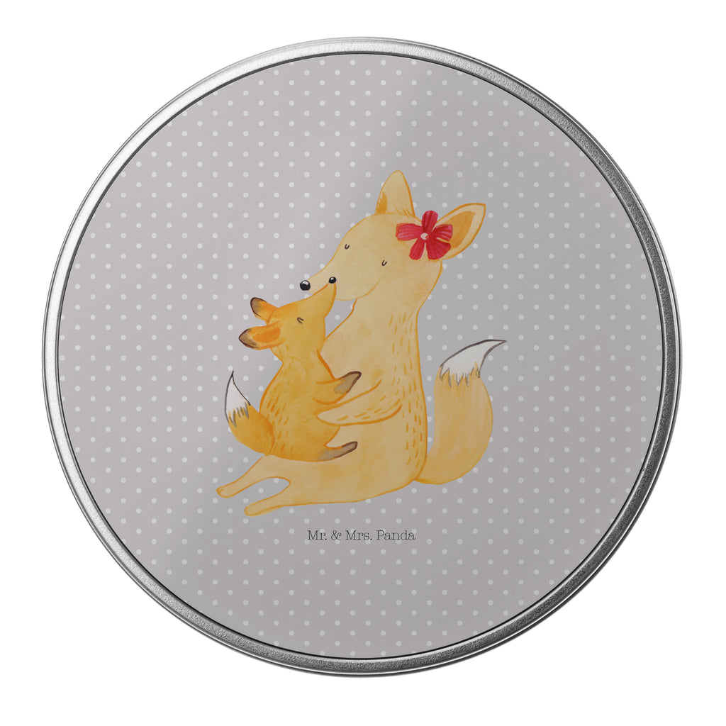 Blechdose rund Fuchs Mama & Kind Metalldose, Keksdose, Dose, Vorratsdose, Geschenkbox, Familie, Vatertag, Muttertag, Bruder, Schwester, Mama, Papa, Oma, Opa, Mutter, Tochter, Lieblingstochter, Beste Tochter, Geschenk