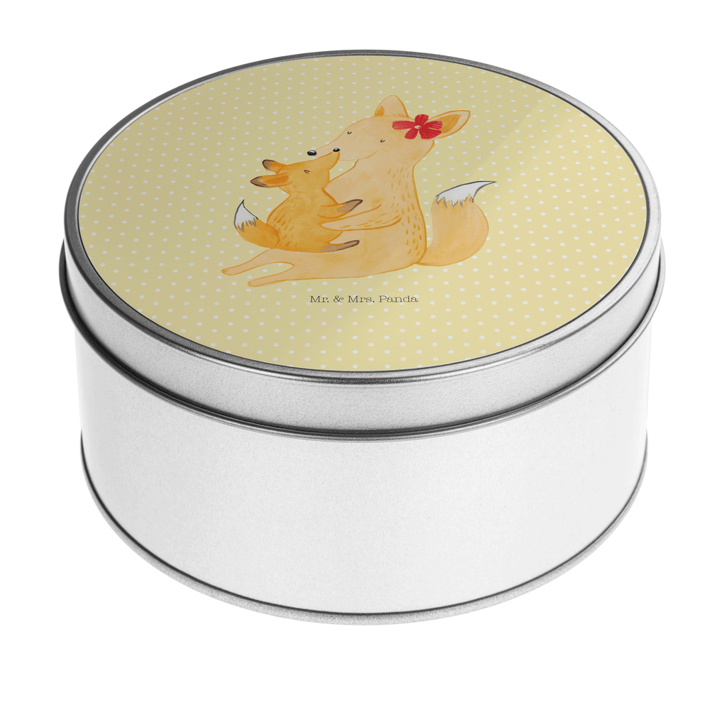 Blechdose rund Fuchs Mama & Kind Metalldose, Keksdose, Dose, Vorratsdose, Geschenkbox, Familie, Vatertag, Muttertag, Bruder, Schwester, Mama, Papa, Oma, Opa, Mutter, Tochter, Lieblingstochter, Beste Tochter, Geschenk