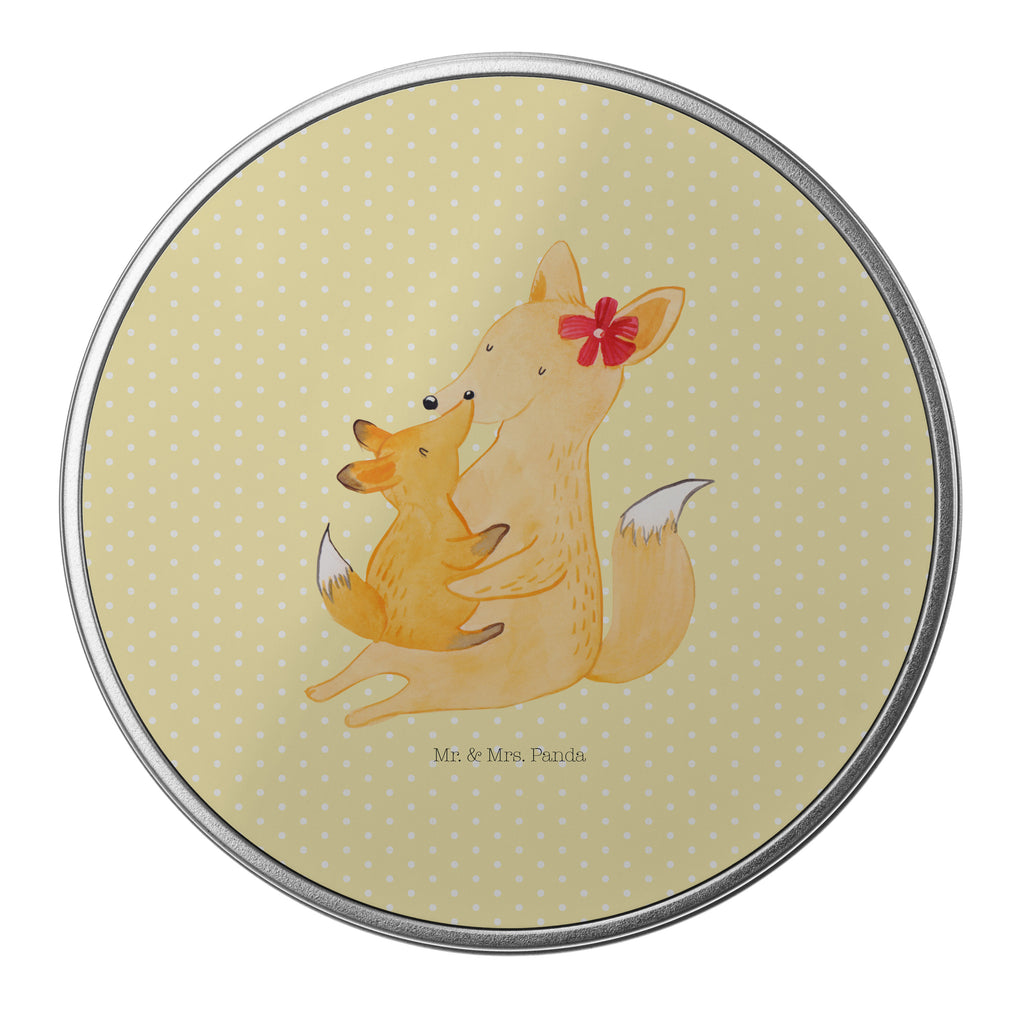 Blechdose rund Fuchs Mama & Kind Metalldose, Keksdose, Dose, Vorratsdose, Geschenkbox, Familie, Vatertag, Muttertag, Bruder, Schwester, Mama, Papa, Oma, Opa, Mutter, Tochter, Lieblingstochter, Beste Tochter, Geschenk