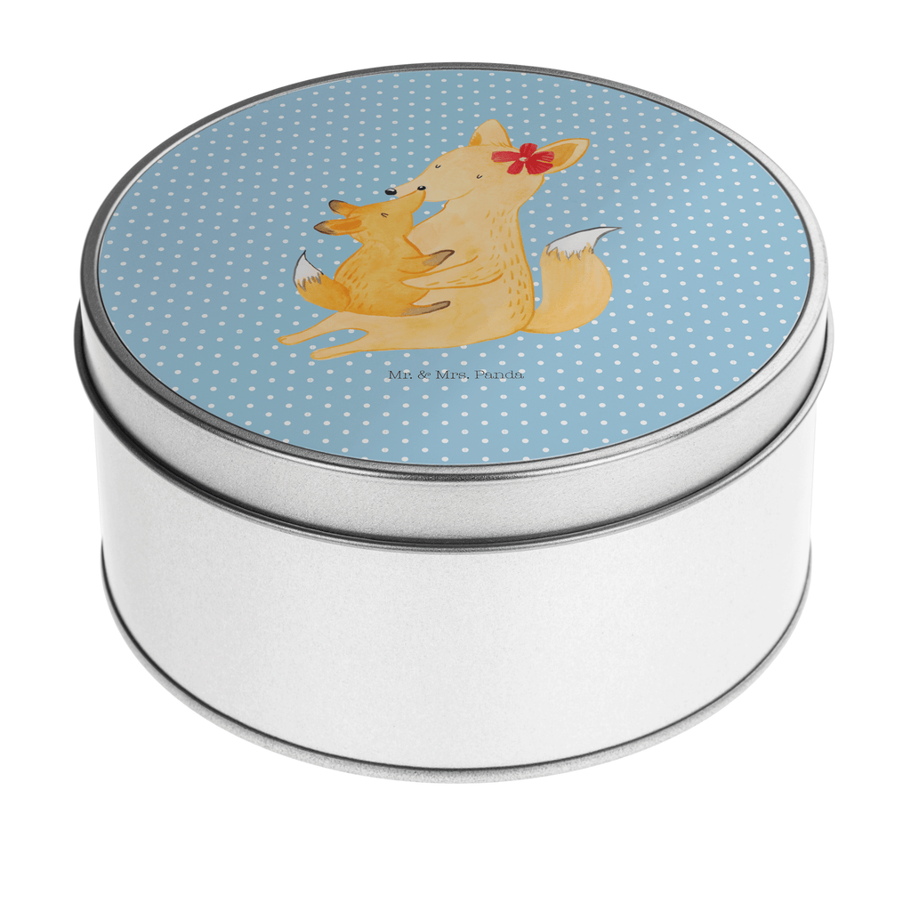 Blechdose rund Fuchs Mama & Kind Metalldose, Keksdose, Dose, Vorratsdose, Geschenkbox, Familie, Vatertag, Muttertag, Bruder, Schwester, Mama, Papa, Oma, Opa, Mutter, Tochter, Lieblingstochter, Beste Tochter, Geschenk