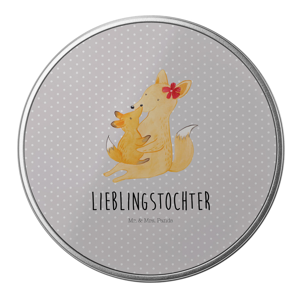 Blechdose rund Fuchs Mama & Kind Metalldose, Keksdose, Dose, Vorratsdose, Geschenkbox, Familie, Vatertag, Muttertag, Bruder, Schwester, Mama, Papa, Oma, Opa, Mutter, Tochter, Lieblingstochter, Beste Tochter, Geschenk