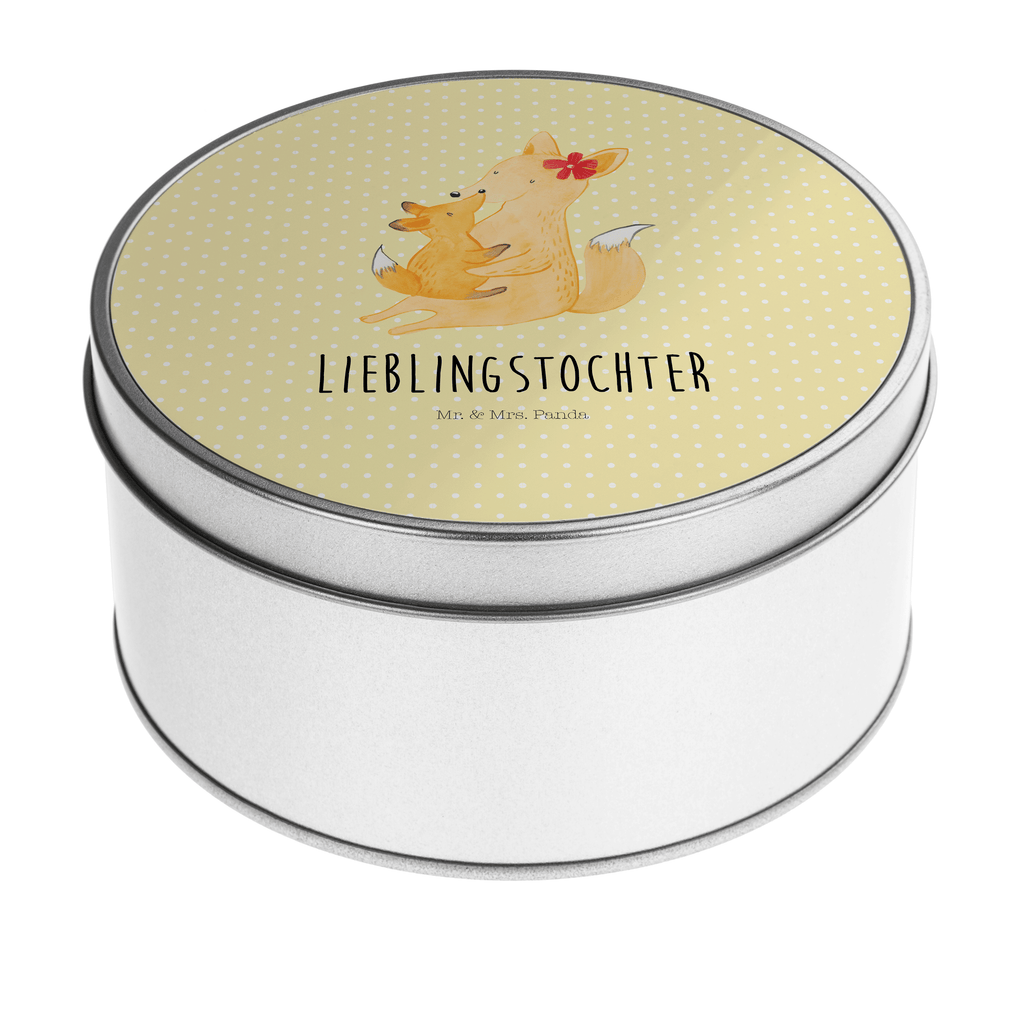 Blechdose rund Fuchs Mama & Kind Metalldose, Keksdose, Dose, Vorratsdose, Geschenkbox, Familie, Vatertag, Muttertag, Bruder, Schwester, Mama, Papa, Oma, Opa, Mutter, Tochter, Lieblingstochter, Beste Tochter, Geschenk
