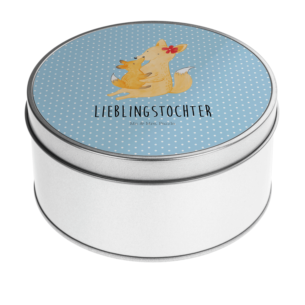 Blechdose rund Fuchs Mama & Kind Metalldose, Keksdose, Dose, Vorratsdose, Geschenkbox, Familie, Vatertag, Muttertag, Bruder, Schwester, Mama, Papa, Oma, Opa, Mutter, Tochter, Lieblingstochter, Beste Tochter, Geschenk