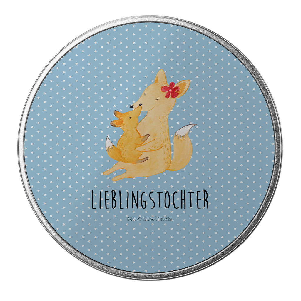 Blechdose rund Fuchs Mama & Kind Metalldose, Keksdose, Dose, Vorratsdose, Geschenkbox, Familie, Vatertag, Muttertag, Bruder, Schwester, Mama, Papa, Oma, Opa, Mutter, Tochter, Lieblingstochter, Beste Tochter, Geschenk