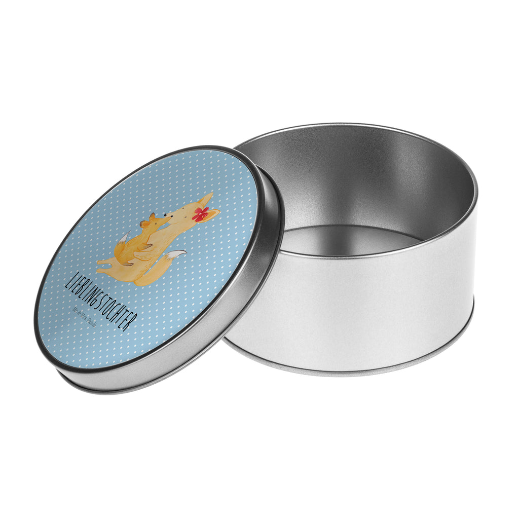Blechdose rund Fuchs Mama & Kind Metalldose, Keksdose, Dose, Vorratsdose, Geschenkbox, Familie, Vatertag, Muttertag, Bruder, Schwester, Mama, Papa, Oma, Opa, Mutter, Tochter, Lieblingstochter, Beste Tochter, Geschenk