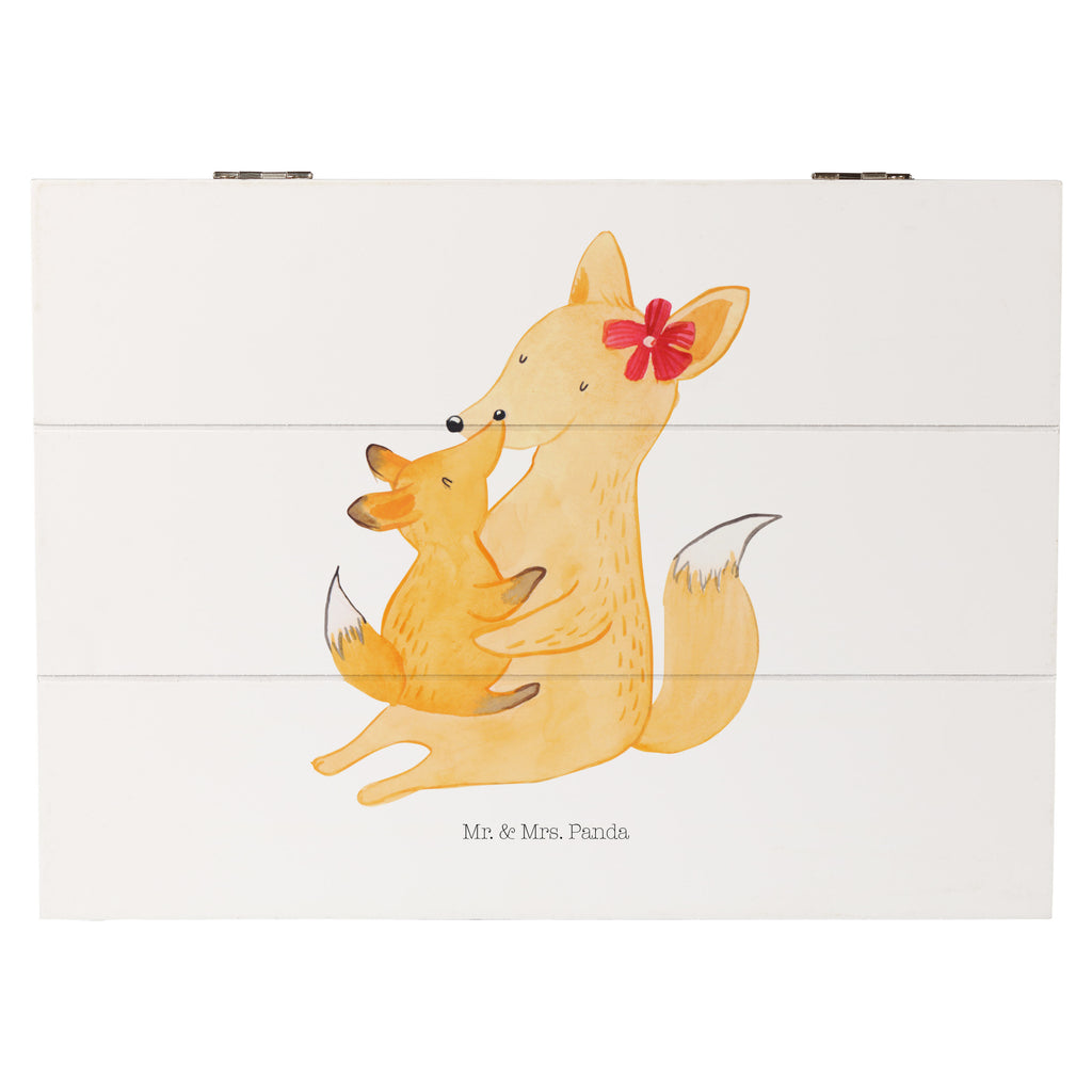 Holzkiste Fuchs Mama & Kind Holzkiste, Kiste, Schatzkiste, Truhe, Schatulle, XXL, Erinnerungsbox, Erinnerungskiste, Dekokiste, Aufbewahrungsbox, Familie, Vatertag, Muttertag, Bruder, Schwester, Mama, Papa, Oma, Opa, Mutter, Tochter, Lieblingstochter, Beste Tochter, Geschenk