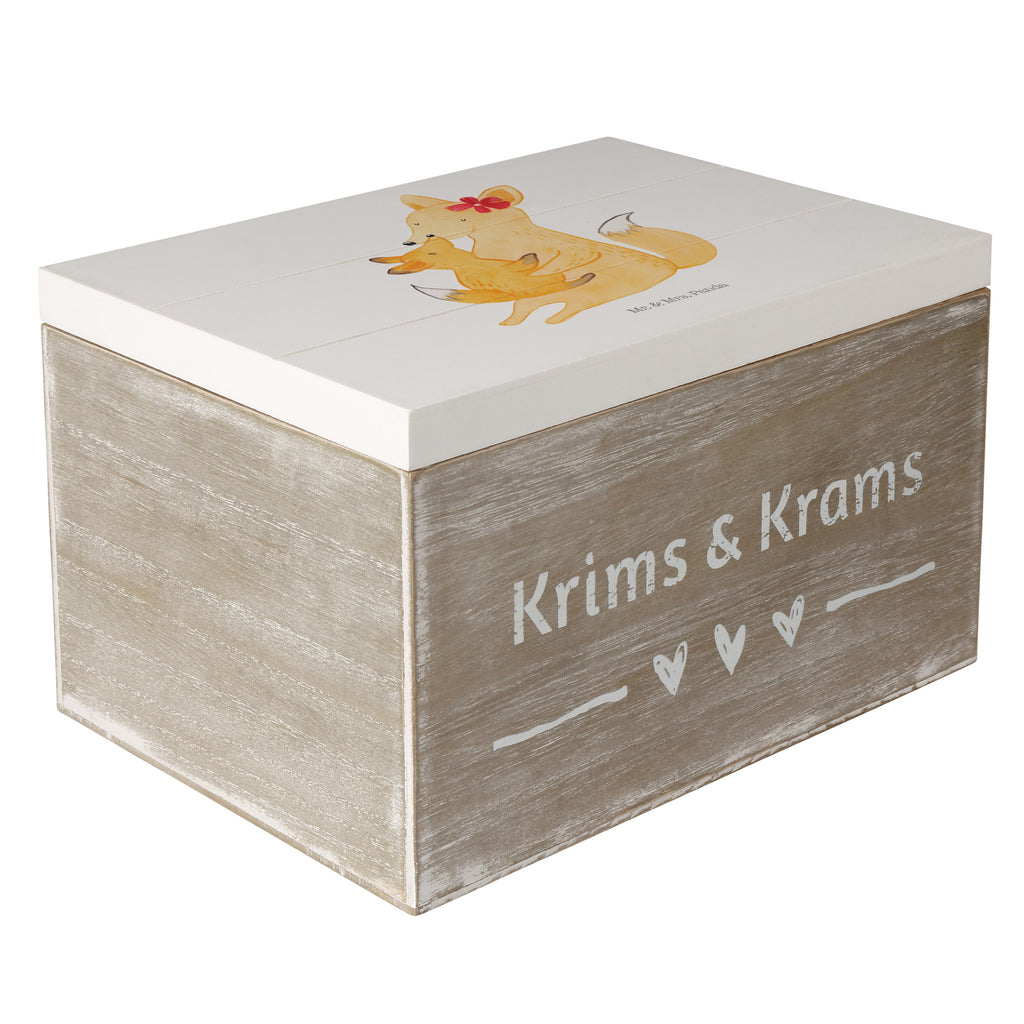 Holzkiste Fuchs Mama & Kind Holzkiste, Kiste, Schatzkiste, Truhe, Schatulle, XXL, Erinnerungsbox, Erinnerungskiste, Dekokiste, Aufbewahrungsbox, Familie, Vatertag, Muttertag, Bruder, Schwester, Mama, Papa, Oma, Opa, Mutter, Tochter, Lieblingstochter, Beste Tochter, Geschenk