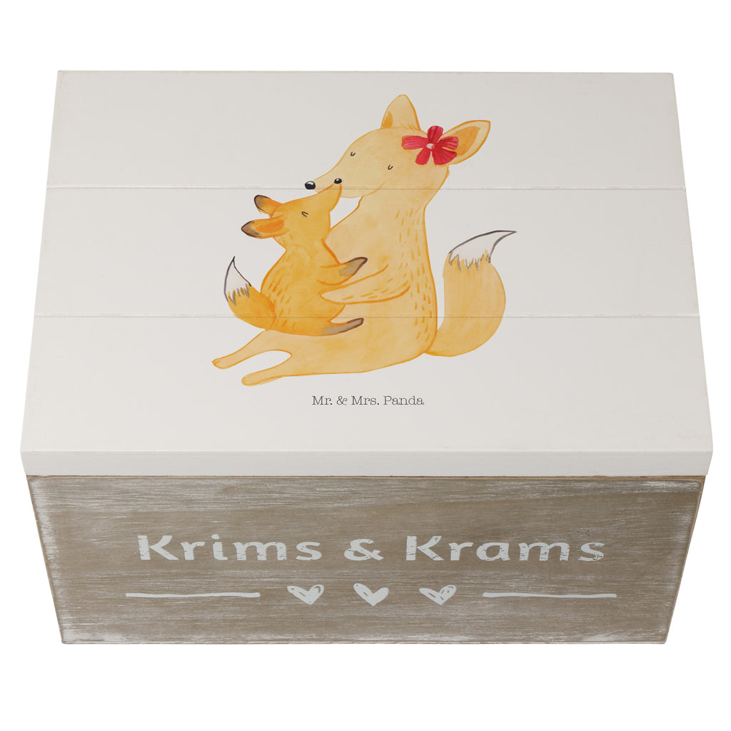 Holzkiste Fuchs Mama & Kind Holzkiste, Kiste, Schatzkiste, Truhe, Schatulle, XXL, Erinnerungsbox, Erinnerungskiste, Dekokiste, Aufbewahrungsbox, Familie, Vatertag, Muttertag, Bruder, Schwester, Mama, Papa, Oma, Opa, Mutter, Tochter, Lieblingstochter, Beste Tochter, Geschenk