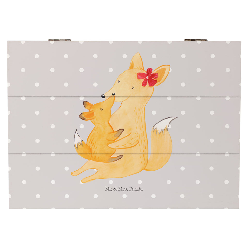 Holzkiste Fuchs Mama & Kind Holzkiste, Kiste, Schatzkiste, Truhe, Schatulle, XXL, Erinnerungsbox, Erinnerungskiste, Dekokiste, Aufbewahrungsbox, Familie, Vatertag, Muttertag, Bruder, Schwester, Mama, Papa, Oma, Opa, Mutter, Tochter, Lieblingstochter, Beste Tochter, Geschenk