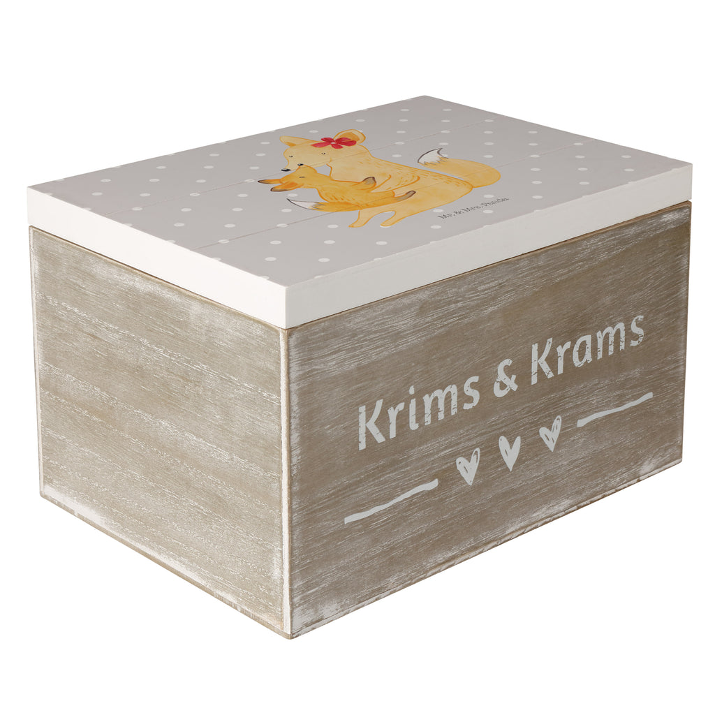 Holzkiste Fuchs Mama & Kind Holzkiste, Kiste, Schatzkiste, Truhe, Schatulle, XXL, Erinnerungsbox, Erinnerungskiste, Dekokiste, Aufbewahrungsbox, Familie, Vatertag, Muttertag, Bruder, Schwester, Mama, Papa, Oma, Opa, Mutter, Tochter, Lieblingstochter, Beste Tochter, Geschenk