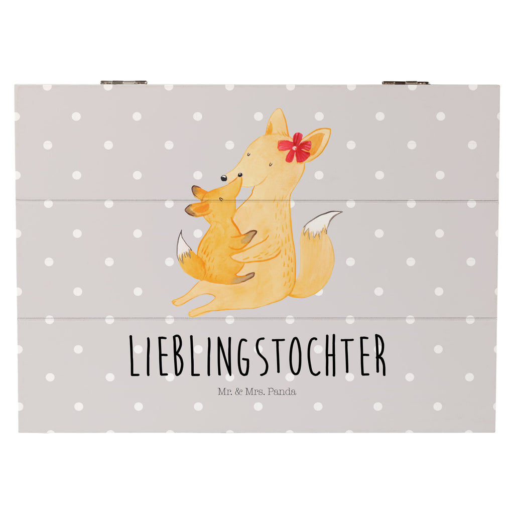 Holzkiste Fuchs Mama & Kind Holzkiste, Kiste, Schatzkiste, Truhe, Schatulle, XXL, Erinnerungsbox, Erinnerungskiste, Dekokiste, Aufbewahrungsbox, Familie, Vatertag, Muttertag, Bruder, Schwester, Mama, Papa, Oma, Opa, Mutter, Tochter, Lieblingstochter, Beste Tochter, Geschenk